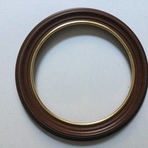 Brown round plate display frame 9"- 9.25" plate